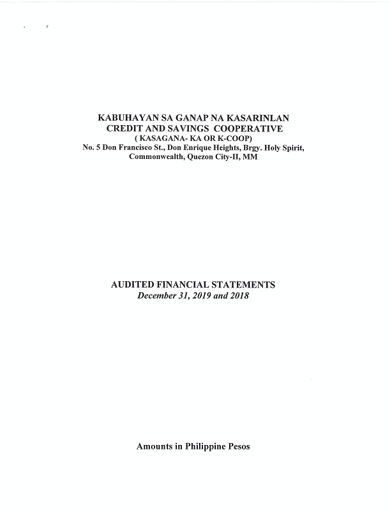 Kabuhayan Sa Ganap Na Kasarinlan Credit And Savings Cooperative