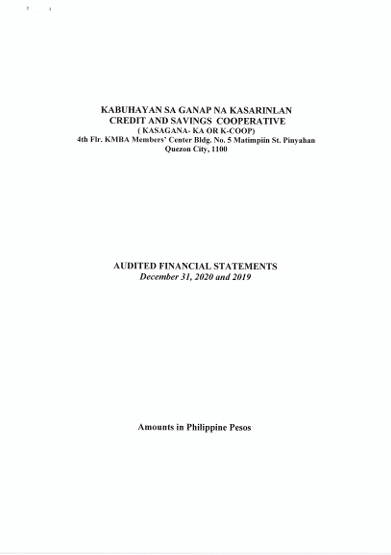 Kabuhayan Sa Ganap Na Kasarinlan Credit And Savings Cooperative