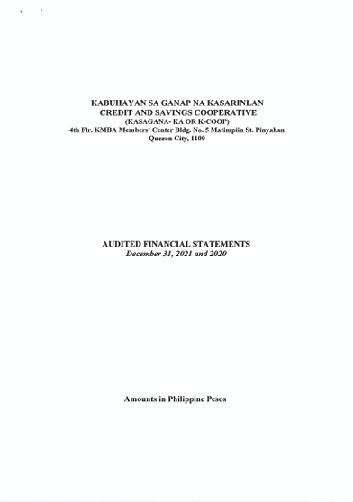 Kabuhayan Sa Ganap Na Kasarinlan Credit And Savings Cooperative